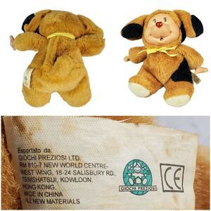 Vintage Coccolotti Ben Brown Bear Plush Light Up Nose Giochi Preziosi Novelty